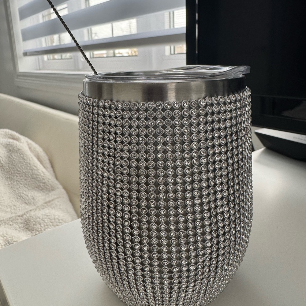 Silver Rhinestone thermos cup - Picture 2 of 5
